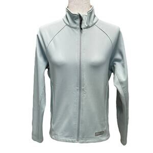 REI Women's Fleece Lined Jacket Light Bluish Mint Green Zip Up Pockets Size M